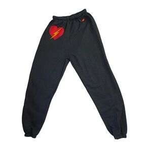 Aviator Nation Bolt Heart Sweatpants Small